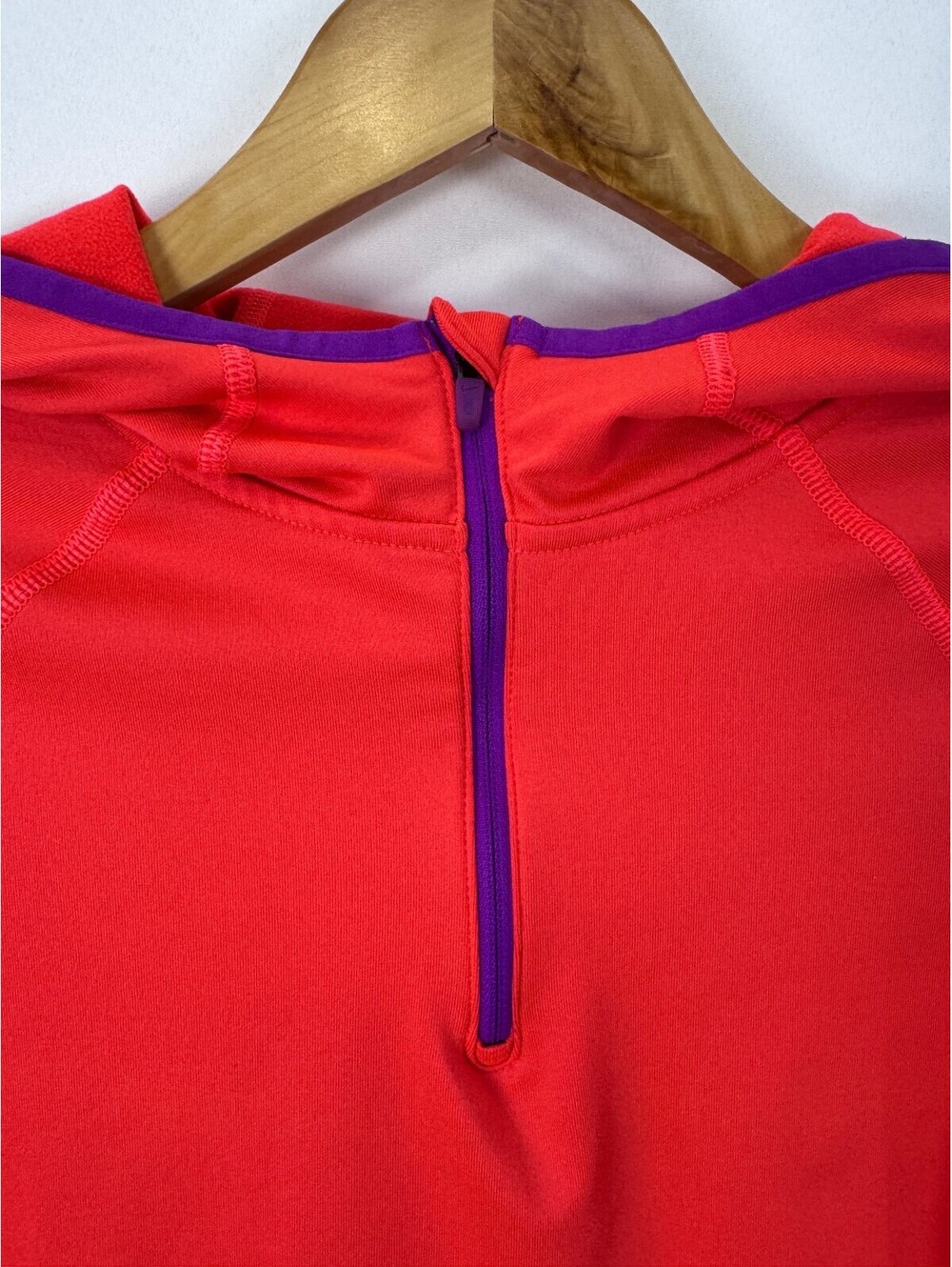 Nike Pro Hyperwarm 3.0 Girls L Coral Purple Dri-FIT Half Zip Hoodie Top - Picture 10 of 13